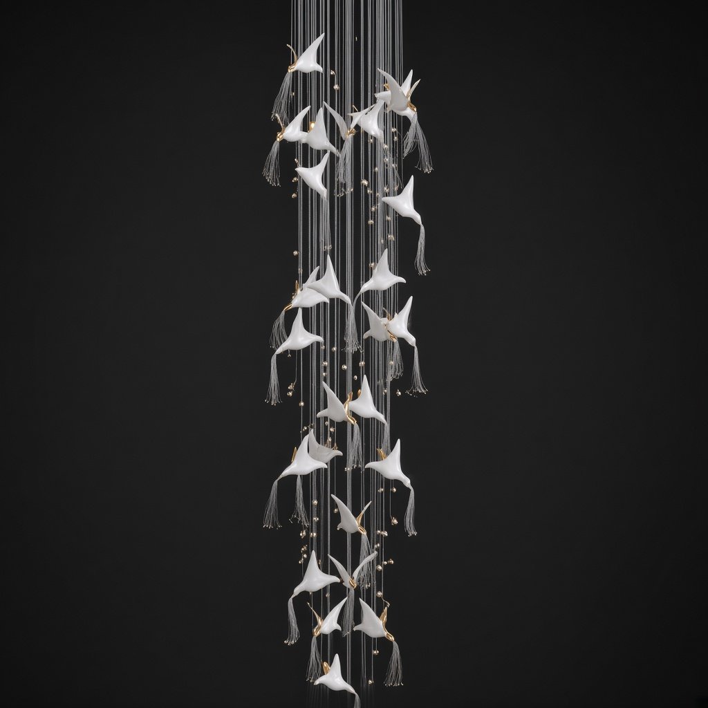 ILEN Birds Cascade Chandelier