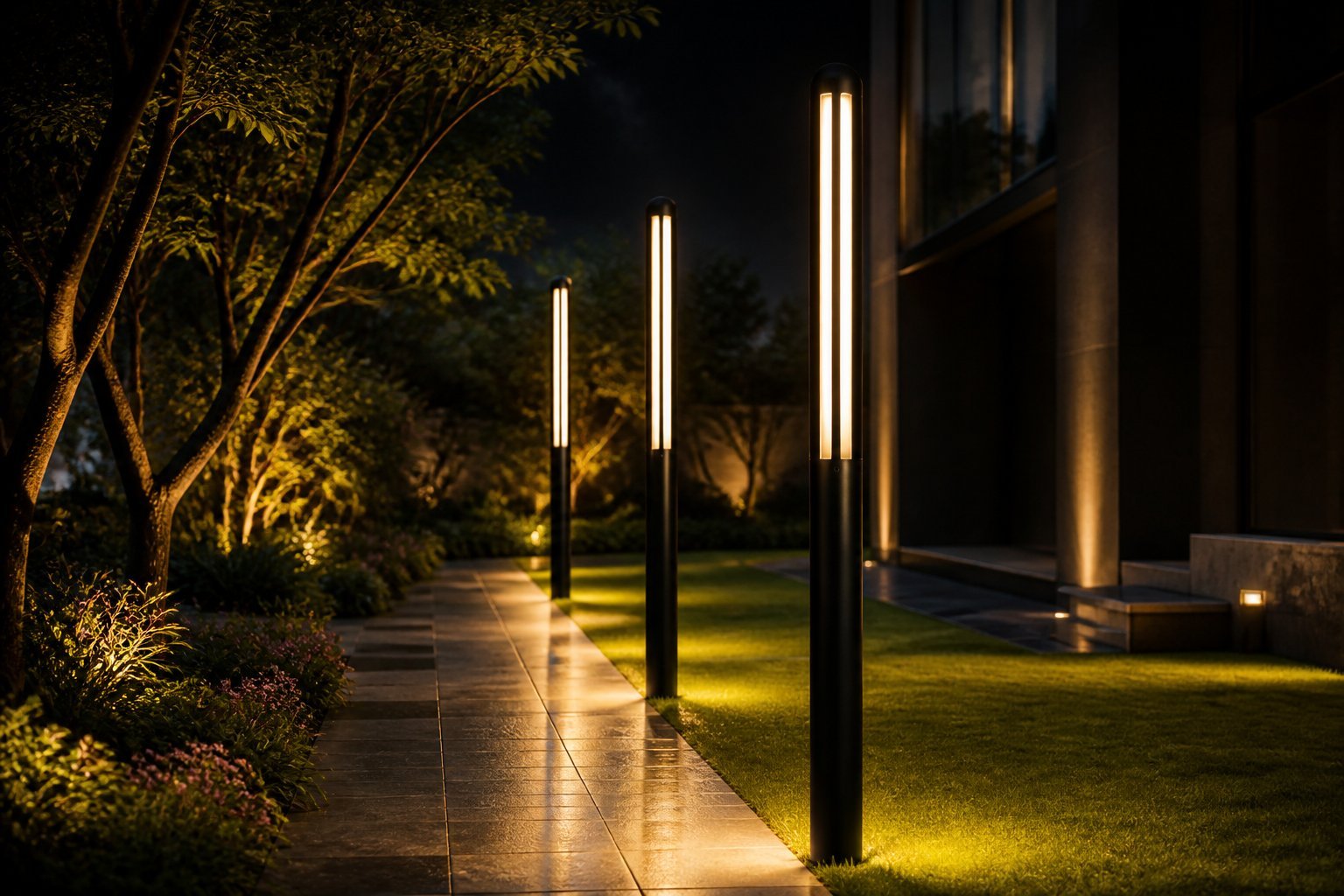 Garden path bollards